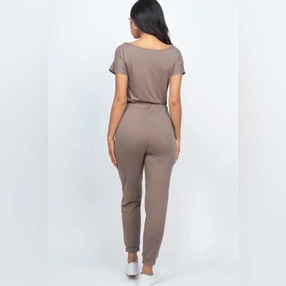 NWT CAPELLA Women's Fuchsia Pink Athleisure Casual‎ Jumpsuit One-piece Small S - Picture 4 of 8